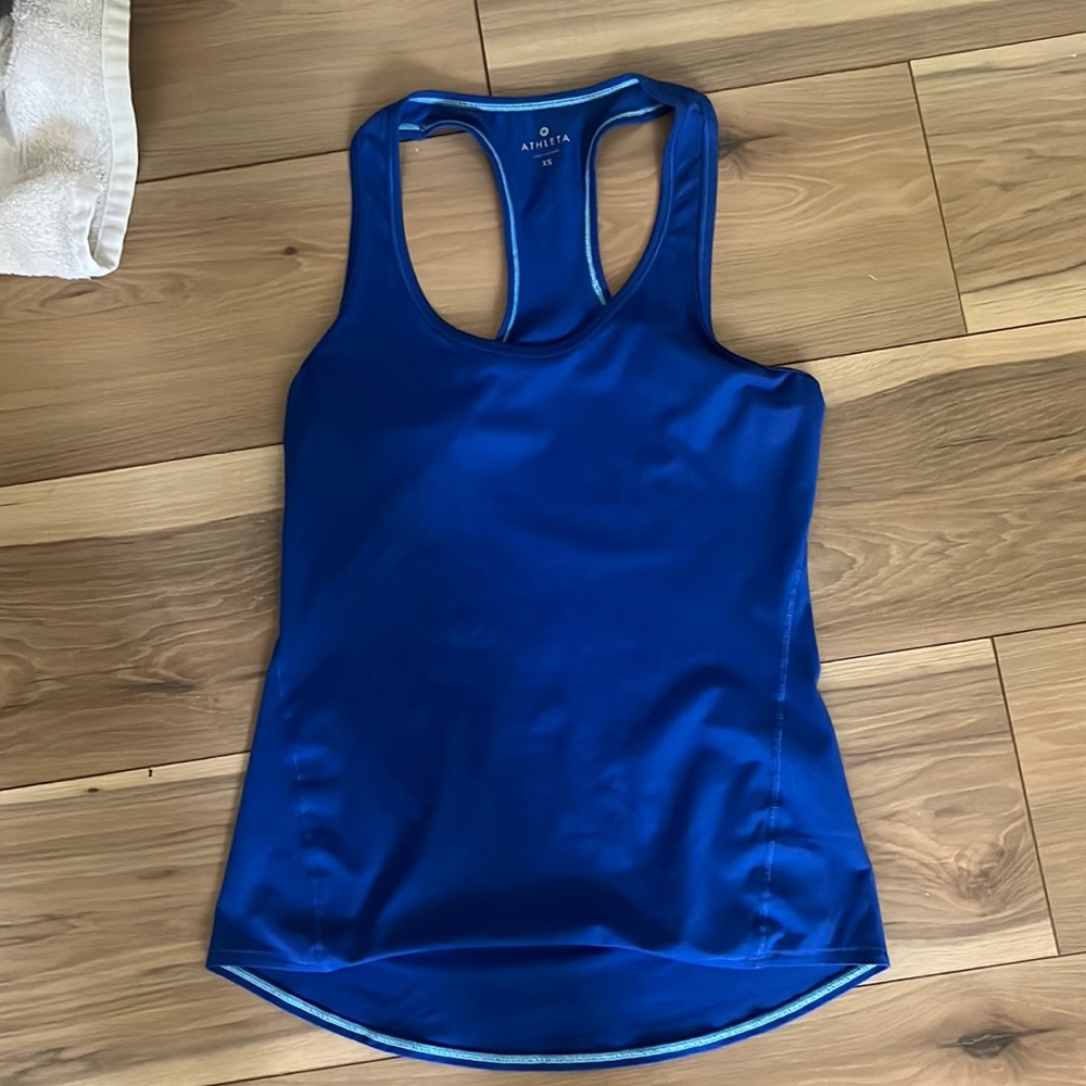athleta blue tank top